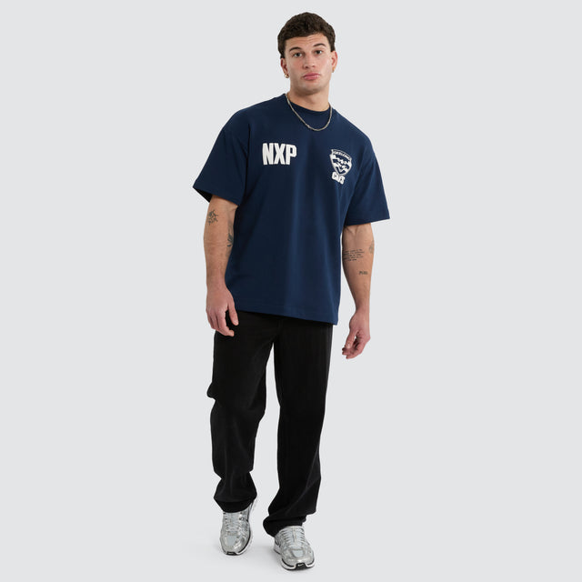 Geelong Cats AFL Archive Loopback Raptor Tee Navy