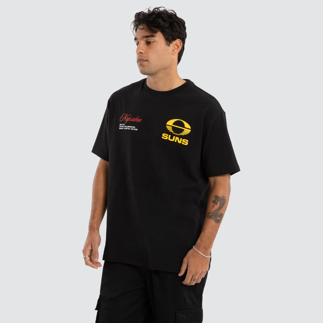 Gold Coast Suns AFL Season Tee Jet Black