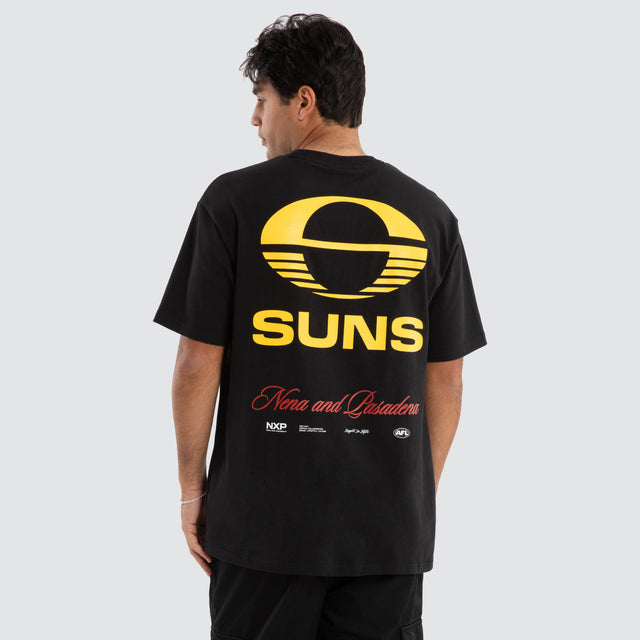 Gold Coast Suns AFL Season Tee Jet Black