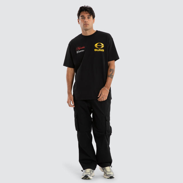 Gold Coast Suns AFL Season Tee Jet Black