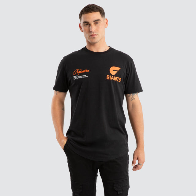 GWS Giants AFL Prime Tee Jet Black