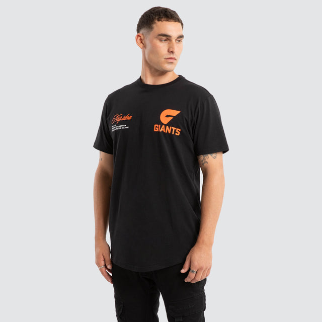 GWS Giants AFL Prime Tee Jet Black