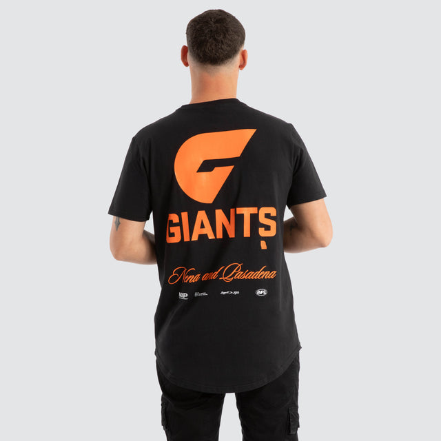GWS Giants AFL Prime Tee Jet Black