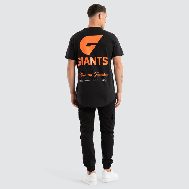 GWS Giants AFL Prime Tee Jet Black