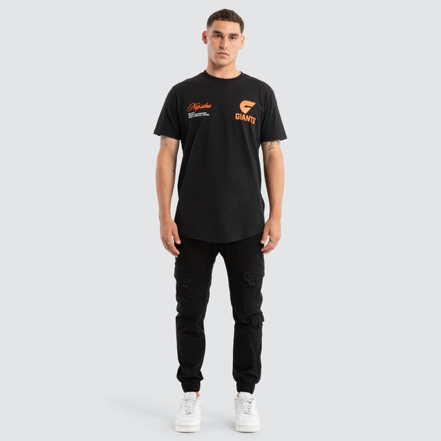 GWS Giants AFL Prime Tee Jet Black