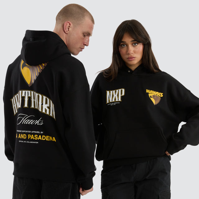 Hawthorn Hawks AFL Fighter Hoodie Jet Black