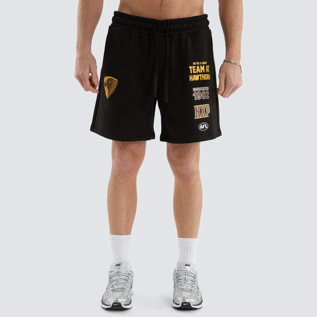 Hawthorn Hawks AFL Prime Trackshorts Jet Black