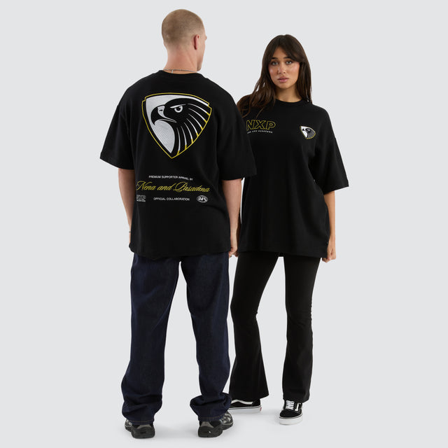 Hawthorn Hawks AFL Legacy Loopback Tee Jet Black