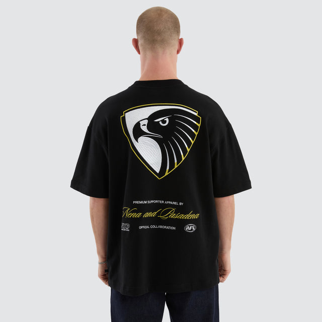 Hawthorn Hawks AFL Legacy Loopback Tee Jet Black