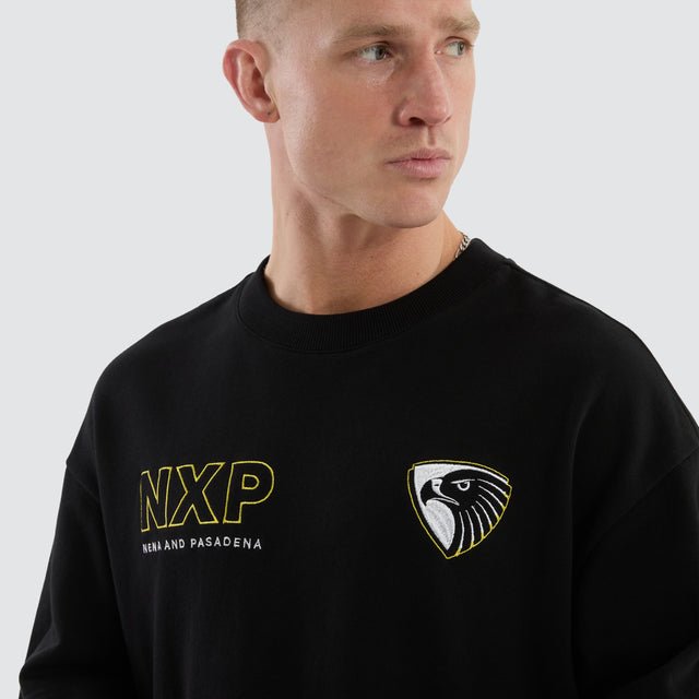 Hawthorn Hawks AFL Legacy Loopback Tee Jet Black