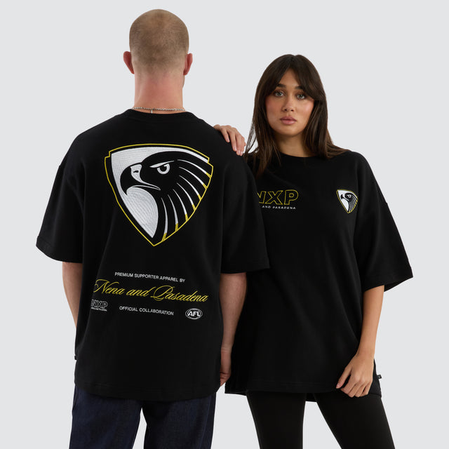 Hawthorn Hawks AFL Legacy Loopback Tee Jet Black