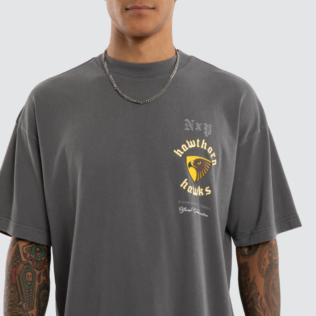 Hawthorn Hawks AFL Off-Season Tee Pigment Charcoal