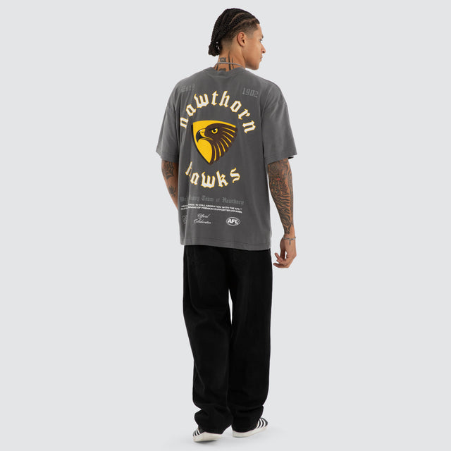 Hawthorn Hawks AFL Off-Season Tee Pigment Charcoal