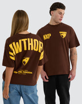 Hawthorn Hawks AFL Archive Loopback Raptor Tee Brown