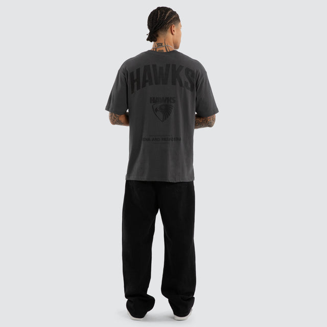 Hawthorn Hawks AFL Champions Box Fit Tee Asphalt
