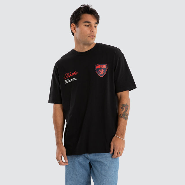 Melbourne Demons AFL Season Tee Jet Black