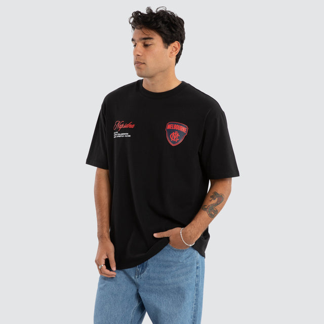 Melbourne Demons AFL Season Tee Jet Black