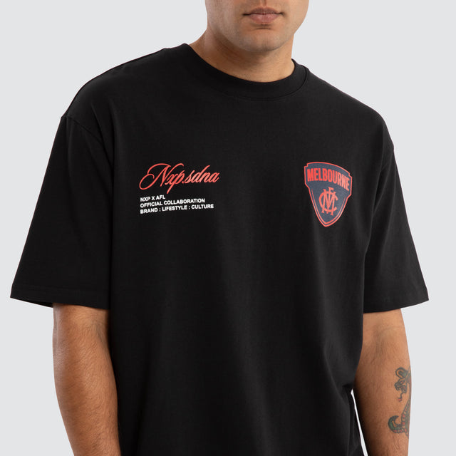 Melbourne Demons AFL Season Tee Jet Black