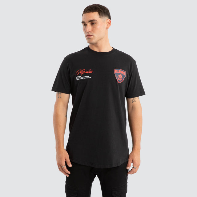 Melbourne Demons AFL Prime Tee Jet Black