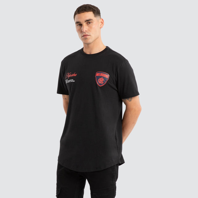 Melbourne Demons AFL Prime Tee Jet Black
