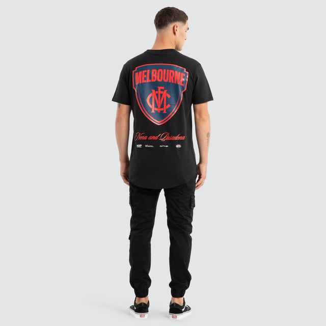 Melbourne Demons AFL Prime Tee Jet Black
