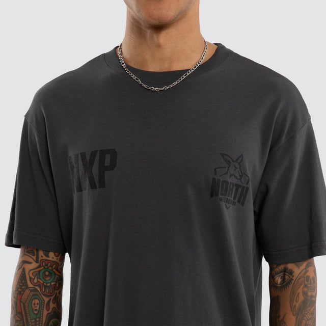 North Melbourne Kangaroos AFL Champions Box Fit Tee Asphalt