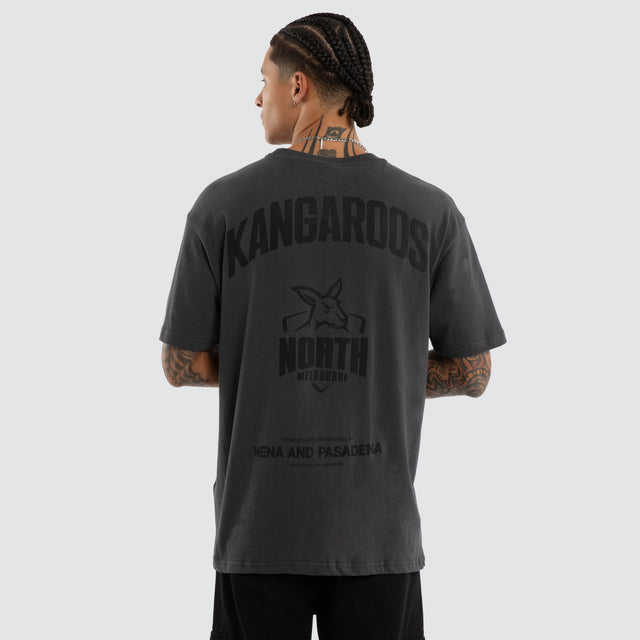 North Melbourne Kangaroos AFL Champions Box Fit Tee Asphalt