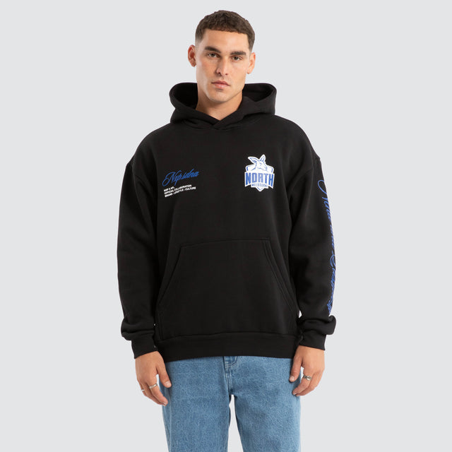 North Melbourne Kangaroos AFL Season Hoodie Jet Black