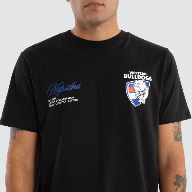 Western Bulldogs AFL Prime Tee Jet Black
