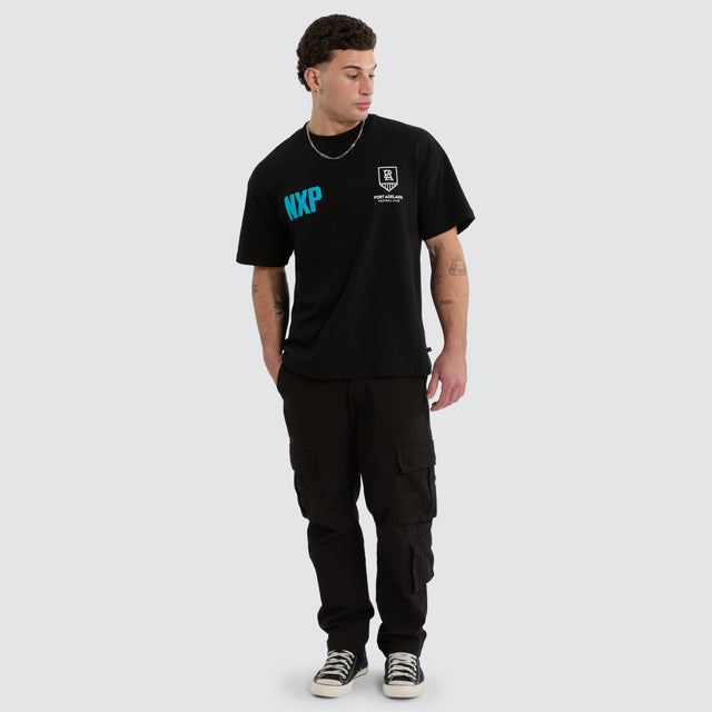 Port Adelaide Power AFL Archive Raptor Tee Jet Black