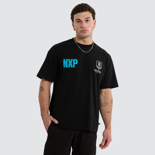 Port Adelaide Power AFL Archive Raptor Tee Jet Black