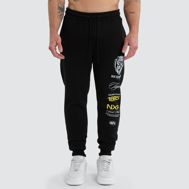 Richmond Tigers AFL Elite Trackpant Jet Black
