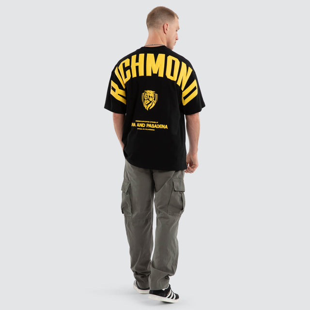 Model wears Richmond Archive Raptor Tee Jet Black T-Shirts Black – image 2