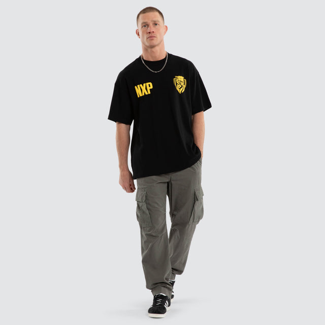Model wears Richmond Archive Raptor Tee Jet Black T-Shirts Black – image 5