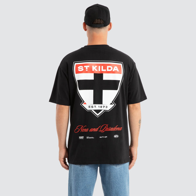 St Kilda Saints AFL Season Tee Jet Black