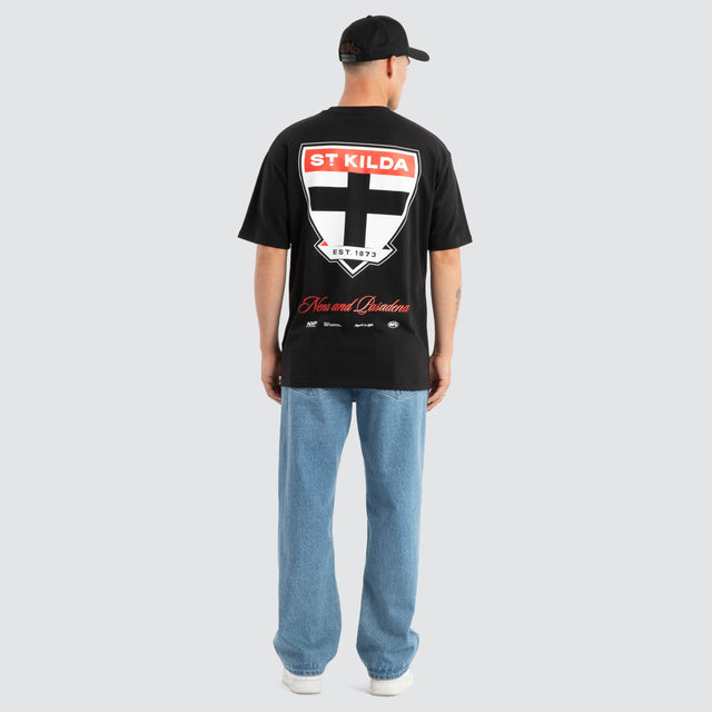 St Kilda Saints AFL Season Tee Jet Black