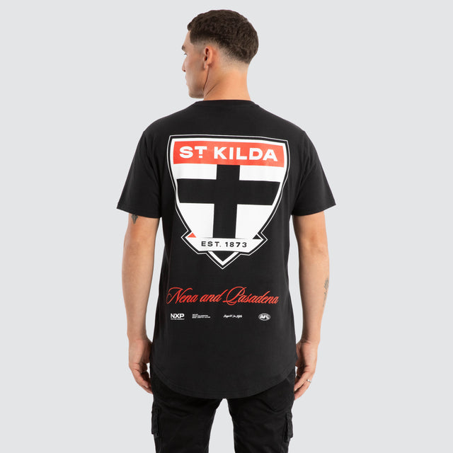 St Kilda Saints AFL Prime Tee Jet Black