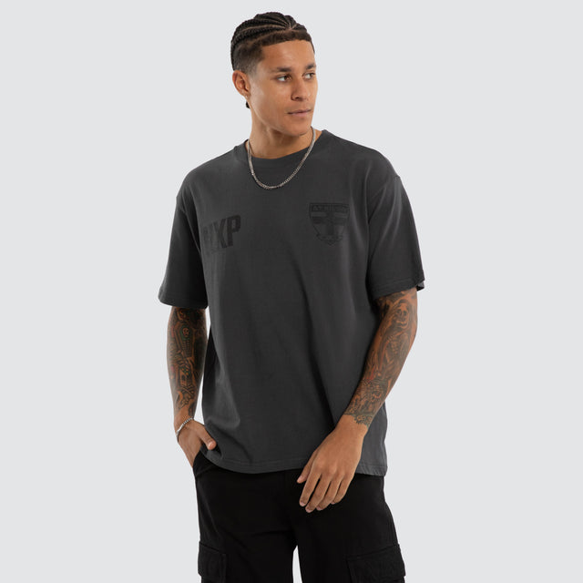 St Kilda Saints AFL Champions Box Fit Tee Asphalt