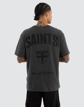St Kilda Saints AFL Champions Box Fit Tee Asphalt