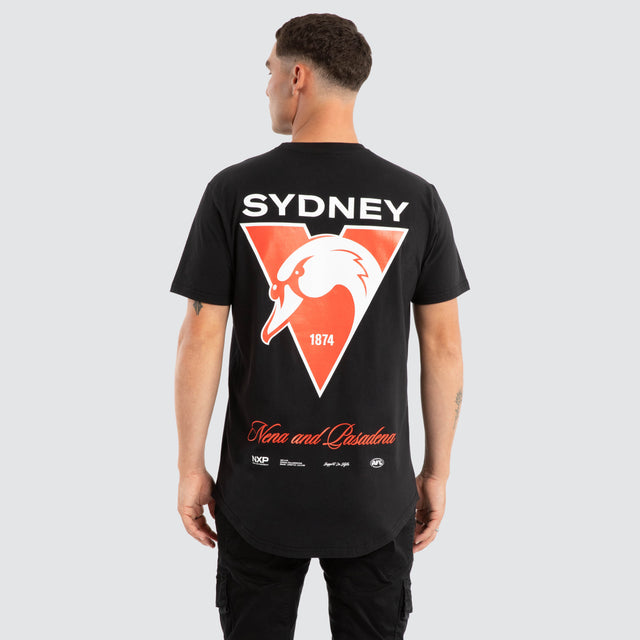 Sydney Swans AFL Prime Tee Jet Black