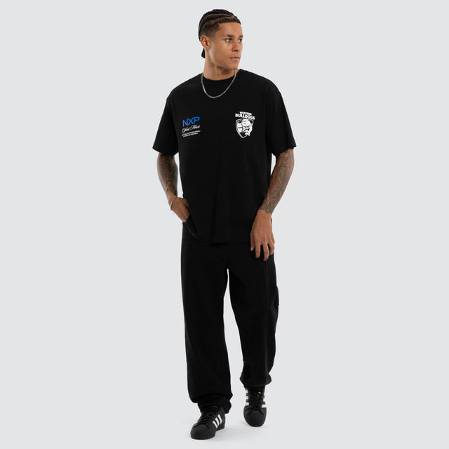 Western Bulldogs AFL Grand Box Fit Tee Jet Black