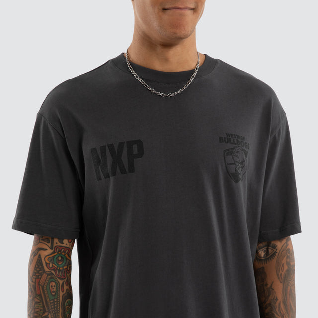 Western Bulldogs AFL Champions Box Fit Tee Asphalt