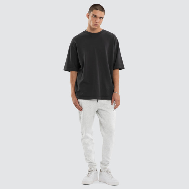 Model wears Novas Trackpant Grey Marle Trackpants Grey – image 4