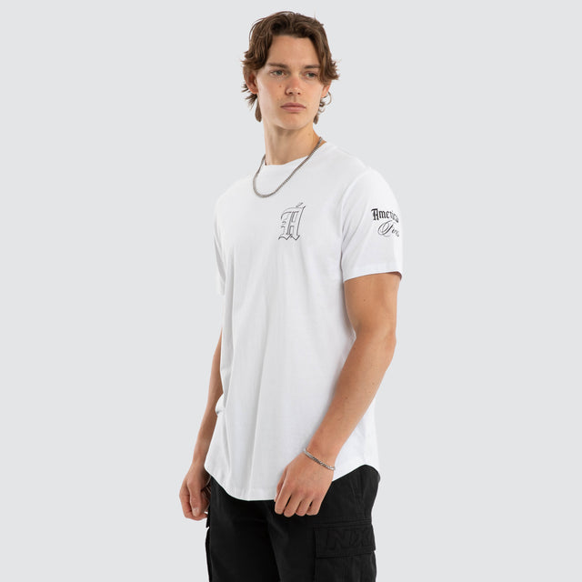 Alden Dual Curved Tee Optical White