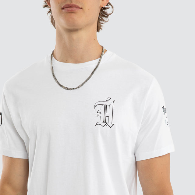 Alden Dual Curved Tee Optical White