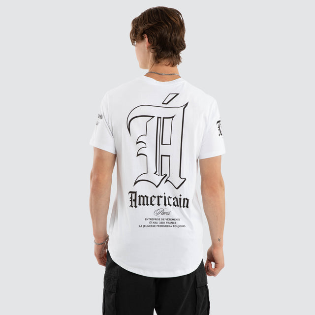 Alden Dual Curved Tee Optical White