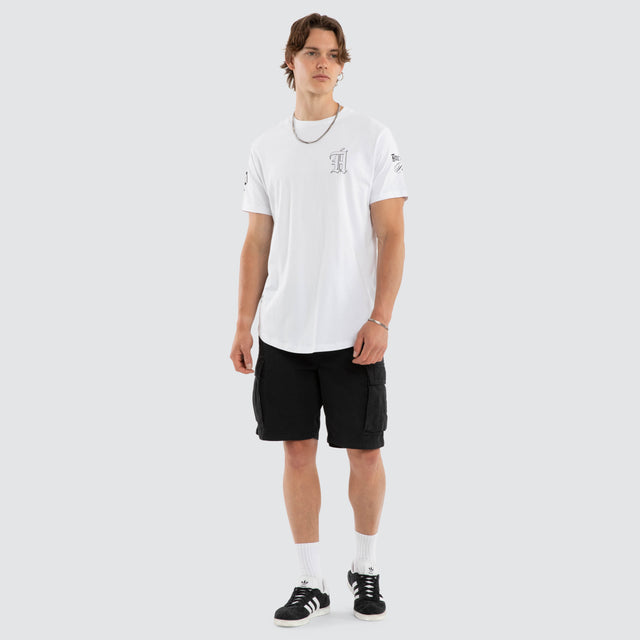 Alden Dual Curved Tee Optical White