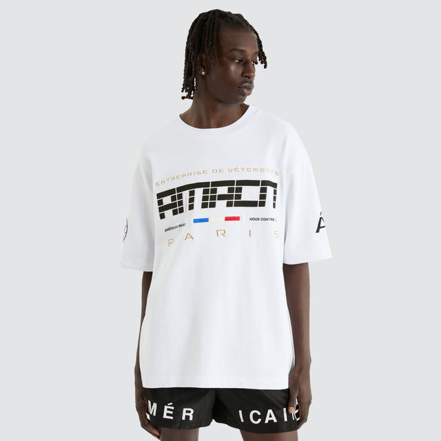 Barrett Loopback Oversized Tee White