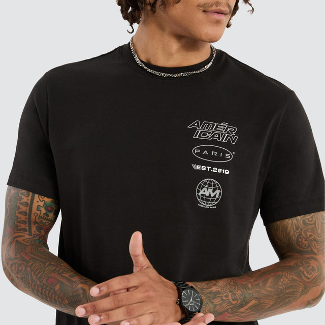 Remy Dual Curved Tee Jet Black