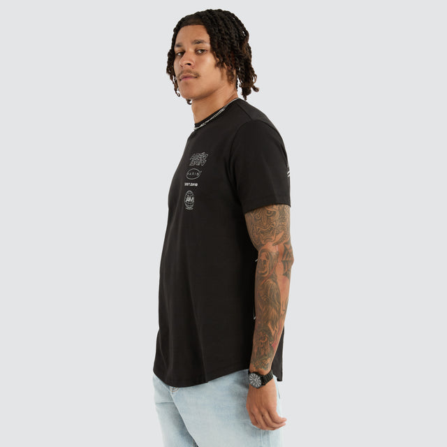 Remy Dual Curved Tee Jet Black